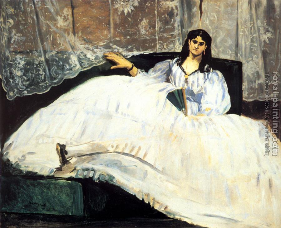 Edouard Manet : Baudelaire's Mistress Reclining (Study of Jeanne Duval)